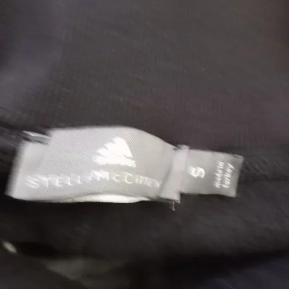 Adidas X Stella McCartney Crop Sweatpants Joggers size Small Black/Gray - Picture 8 of 12